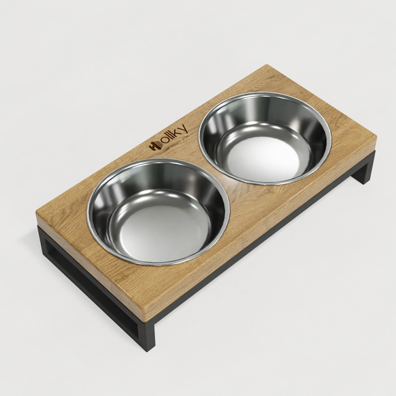 Миски на подставке для маленьких собак и котов Hollky Base XS (2 × 0,25 л) BXS-28145-GRNT | Зображення 2