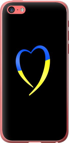 Чехол на iPhone 5c Жёлто-голубое сердце "885u-23-17620"