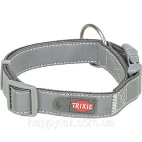 Светоотражающий ошейник для собак Trixie Premium Reflect регулируемый M-L 36-55 см Графитовый