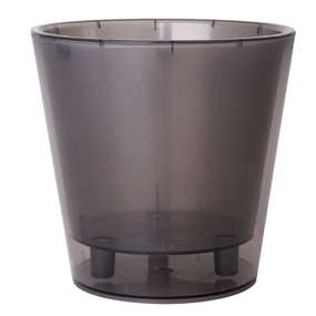 Вазон Деко зі вставкою 16*15,5см коричневий прозорий Алеана