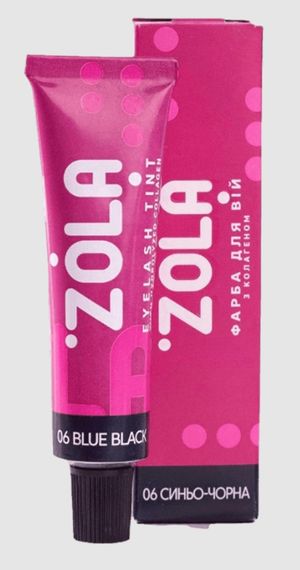 Фарба для брів з колагеном ZOLA Eyebrow Tint With Collagen - 06 Blue Black (15 ml)