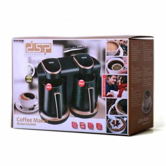 Електрична кавоварка турка DSP KA 3049 на 2 чашки Чорна