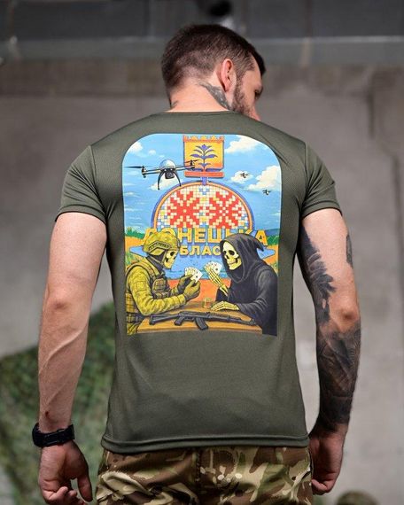 Тактична потоотводяща футболка Донецька область oliva РП7342 | Зображення 3