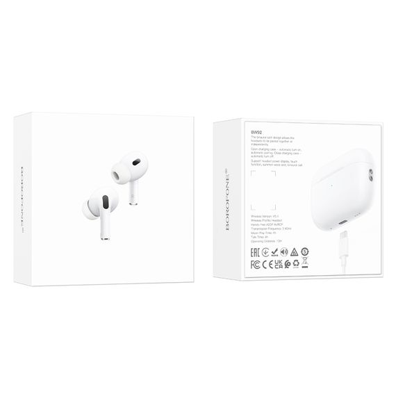 Бездротові навушники BOROFONE BW92 True wireless stereo headset White | Зображення 1