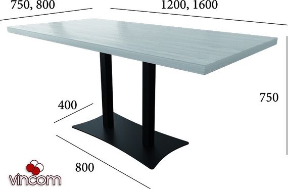 Стол Metall-design Тренд 3 двойной 7501200750 | Зображення 1
