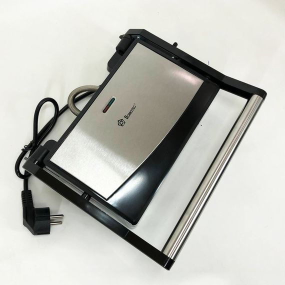 Гриль электрический Domotec MS-7708 контактный прижимной с антипригарным гранитным покрытием 1000 W | Зображення 9