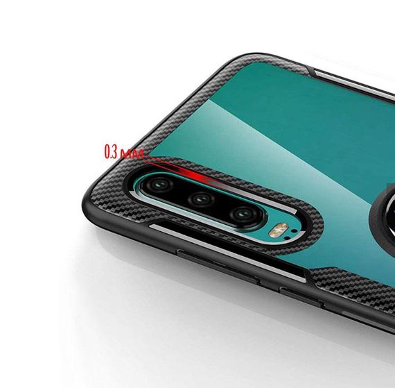 Чохол Primolux Ring Magnetic Stand для Huawei P30 - Black | Зображення 3