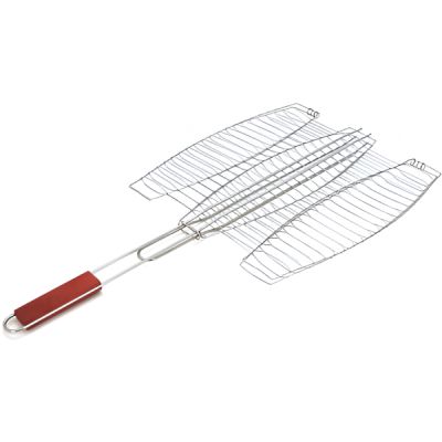 Решётка для гриля Voltronic 40х37 см, овальна на три риби (PE-RNOFGB40*37)
