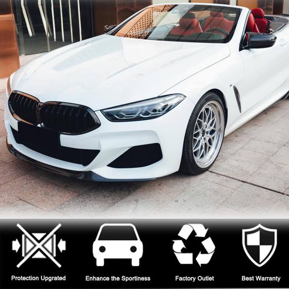 Накладка на передній бампер Lip V5 (для M-Sport, Карбон) для BMW 8 cерія G14/G15/G16 2018- рр | Зображення 1