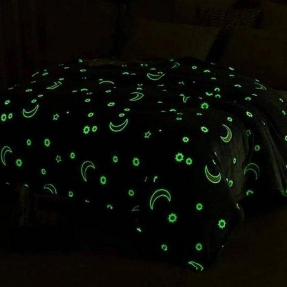 Плед, що світиться в темряві, плюшеве покривало Blanket kids Magic Star 150х100 см флісова ковдра. Колір: синій | Зображення 7