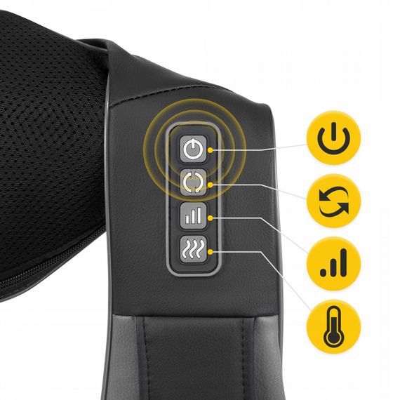 Накидка-масажер 4FIZJO Shiatsu Pro+ для шиї та спини 4FJ0564 Black/Grey (P-5907739319067) | Зображення 5