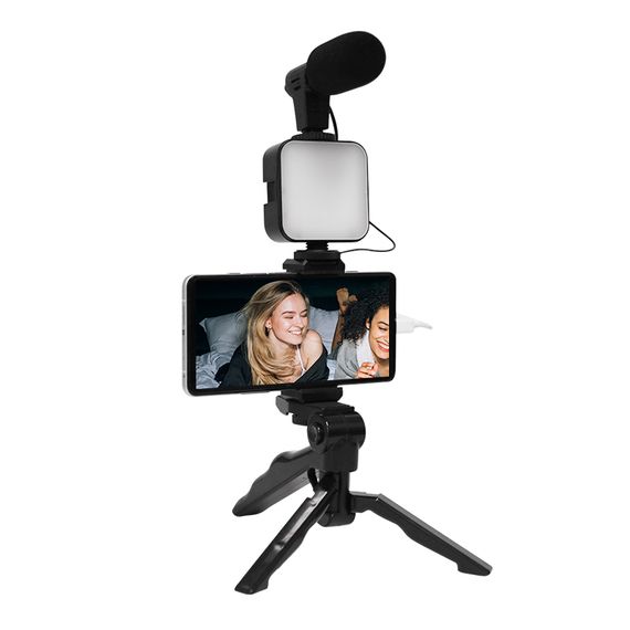 Комплект для влогинга VIDEO-MAKING KIT AY49 для смартфона с переходником Type-C • Набор блогера для телефона 4в1 AY-49 | Зображення 4