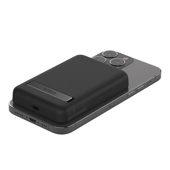 Акумулятор портативний Belkin літій-іонний Power Bank 5000mAh MagSafe Wireless Black (BPD004BTBK) | Зображення 6