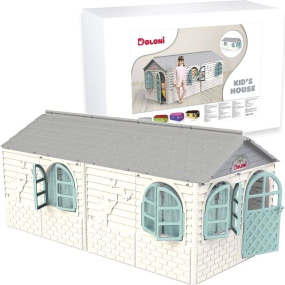 Ігровий будиночок зі шторками Doloni Toys 02550-25 129х256х120 см
