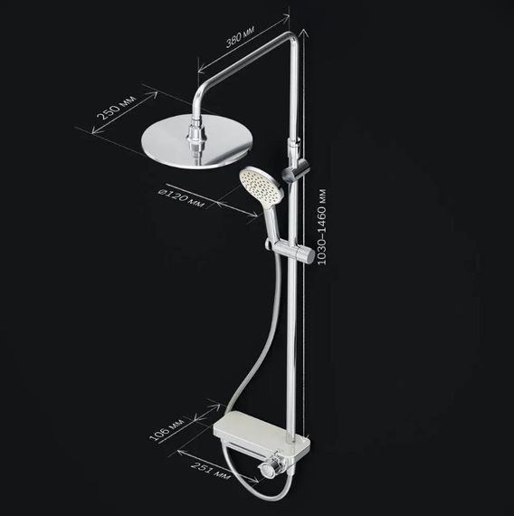 Душова система AM.PM Like ShowerSpot F0780700 | Зображення 3