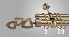 Карниз для штор дворядний металевий 25 мм, Лілет (комплект) 240 див.