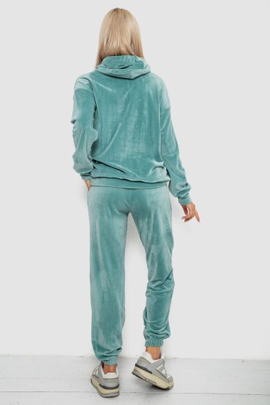 Спортивный костюм женский велюровый, цвет мятный, 241R1530-5 | Зображення 3