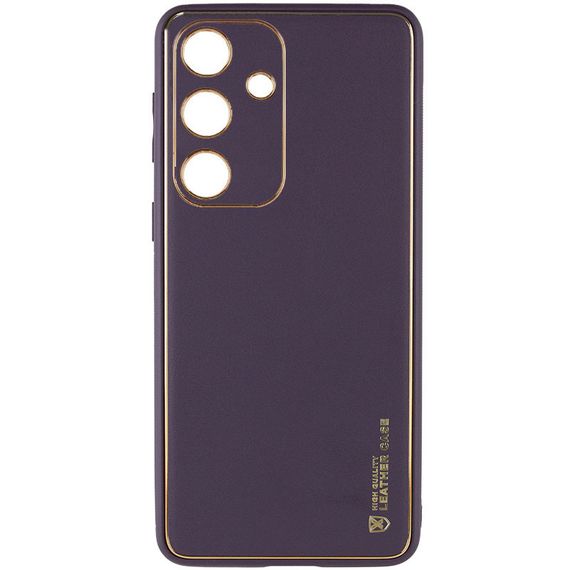 Кожаный чехол Xshield для Samsung Galaxy S24+ Фиолетовый / Dark Purple