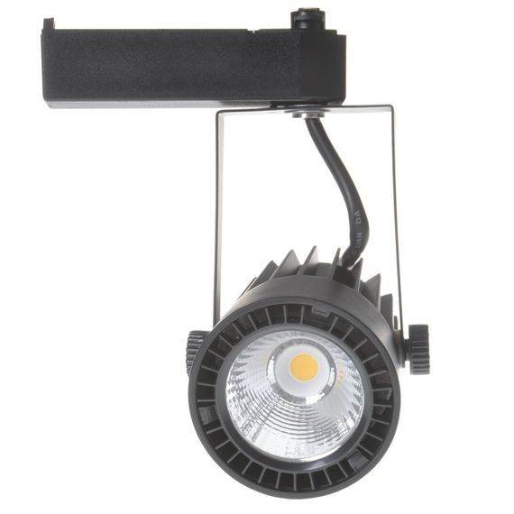 Светильник трековый поворотный LED 410/12W WW BK COB | Зображення 3
