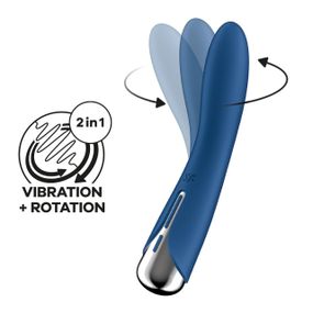 Вібратор точки G з обертанням Satisfyer Spinning Vibe 1 Blue, 2 мотори Sex Aura