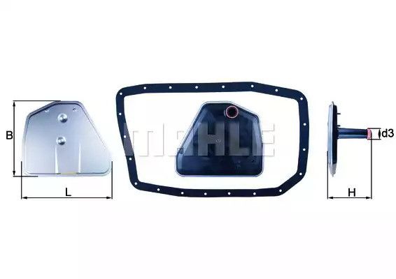 Фільтр АКПП BMW 7 E65-E67 05-08/X3 E83 04-08/X5 E53 00-06, MAHLE/KNECHT (HX162D) | Зображення 3