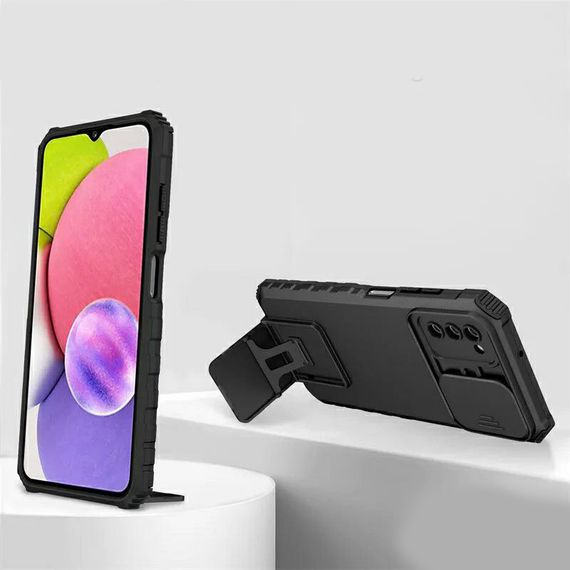 Чохол Kickstand із захистом камери для Samsung Galaxy A03s колір Синій | Зображення 3