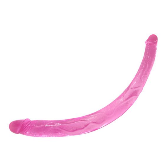 Двусторонний фаллоимитатор BAILE Double Dones, розовый, 42 × 3.5 см Sex Aura | Зображення 3