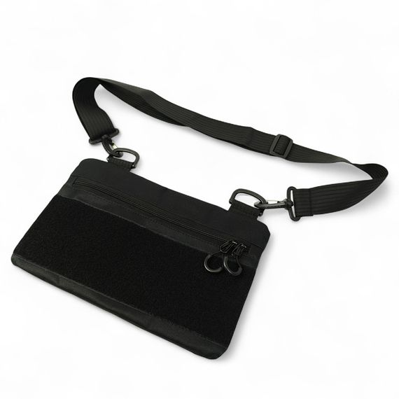 Молодежная тактическая сумка для патчей на плечо с 4 карманами black TQ-11 | Зображення 5