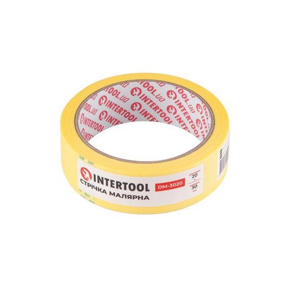 Стрічка малярна 30мм, 20м, жовта INTERTOOL DM-3020 | Зображення 1