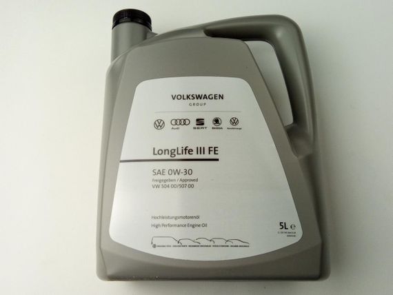 Олива моторна 0W-30 синтетична VAG Longlife III FE 5 л (GS55545M4)