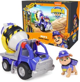 Щенячий патруль Крепыш и команда Бетономешалка Микс Оригинал Paw Patrol Rubble & Crew Mix’s Cement Mixer