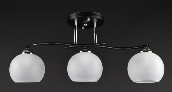 Люстра стельова на 3 лампочки 27415 Чорний 25х15х59 см.