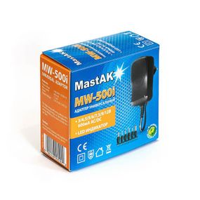 Сетевой блок питания MastAK MW-500i 3-12V 0,6A +6насадок
