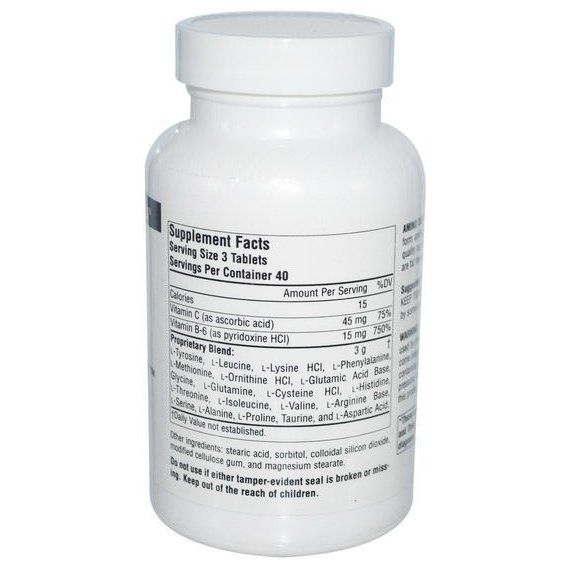 Амінокомплекс Source Naturals Amino Day 1000 mg 120 Tabs | Зображення 1