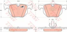 Гальмівні колодки дискові BMW X5 3,0; 3,0D/BMW X6 3,0; 3,0D, TRW (GDB1730)