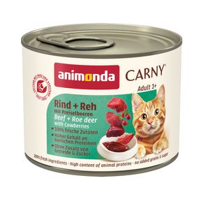 Корм вологий Carny Adult Beef Venison with Cowberries для дорослих котів з яловичиною олениною та брусницею 200 г