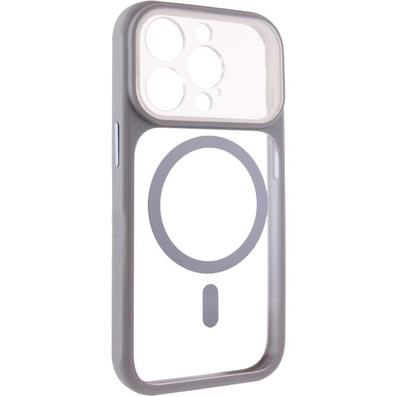 Чохол TPU+PC GETMAN Moon Clear with Magnetic Fit для Apple iPhone 14 Pro (6.1") Grey