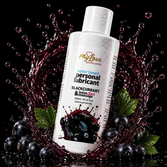 2в1 лубрикант та масажний гель - MyLove Aroma Series Intim&Massage Blackcurrant, 300 мл Sex Aura | Зображення 1