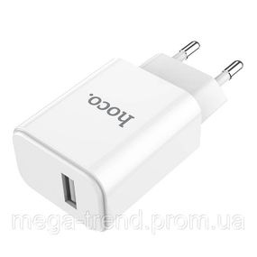 Адаптер мережевий Hoco Victoria C61A |1USB, 2,1A|