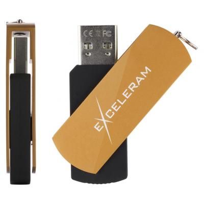USB флеш накопичувач eXceleram 32GB P2 Series Brown/Black USB 2.0 (EXP2U2BRB32) (EXP2U2BRB32) | Зображення 3