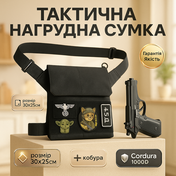 Чоловіча тактична армійська сумка однолямочна, Чоловічі сумки через плече, Практична сумка-месенджер IE-59