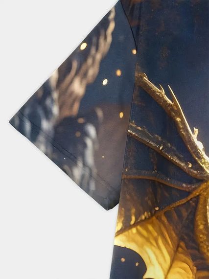 Мужская футболка 3D принт Король Драконов термо дышащая L 52 летняя с коротким рукавом | Зображення 2