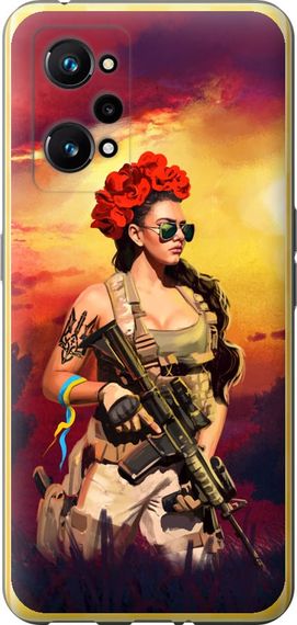Чехол на Realme GT Neo 3T Украинка с оружием "5316u-2960-17620"