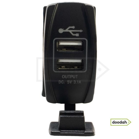Авто / Мото USB зарядний пристрій Recessed ATV Green, IP68, 2.1A - доп порт usb для вашого авто | Зображення 7