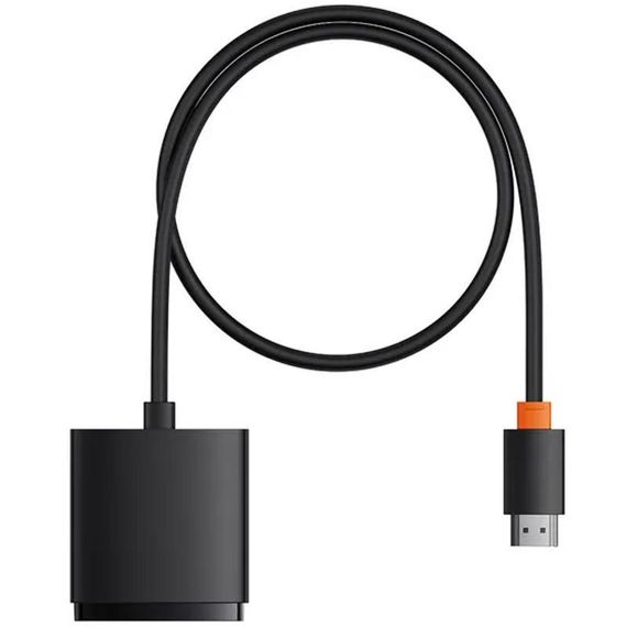Переходник HUB Baseus AirJoy Series 2in1 HDMI to HDMI/HDMI (B01331105) Cluster Black | Зображення 5