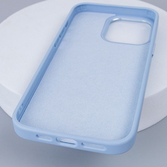 Шкіряний чохол Bonbon Leather Metal Style with MagSafe для Apple iPhone 12 Pro Max (6.7") Блакитний / Mist blue | Зображення 4