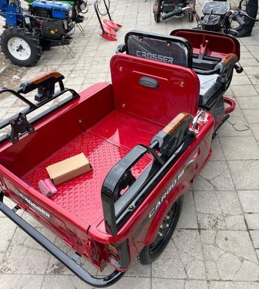 Электротрицикл Crosser CARGO 10 1000W 60V 32Ah, грузовой электроскутер с кузовом до 250 кг Червоний | Зображення 9