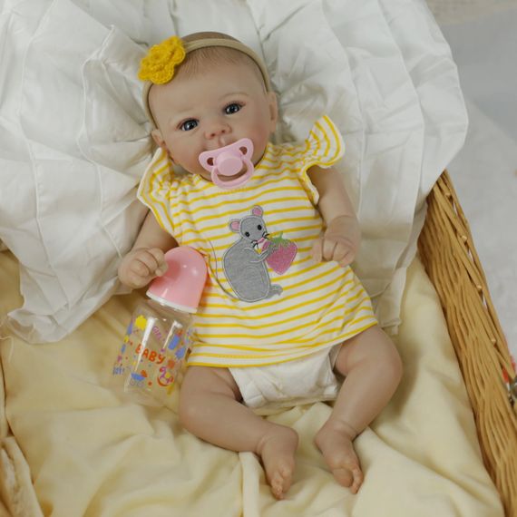 Коллекционная Силиконовая Кукла Реборн Reborn Новорождённый Пупс Девочка Младенец Джульетта (Виниловая Кукла) Высота 42 см | Зображення 2