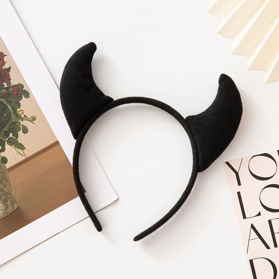 Обруч на голову Дияволиця Babydoll Універсальний.. Чорний 4511-2 | Зображення 5