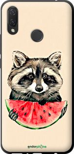 Чохол на Huawei P Smart Plus Єнотик з кавуном "4605b-1555-2448"